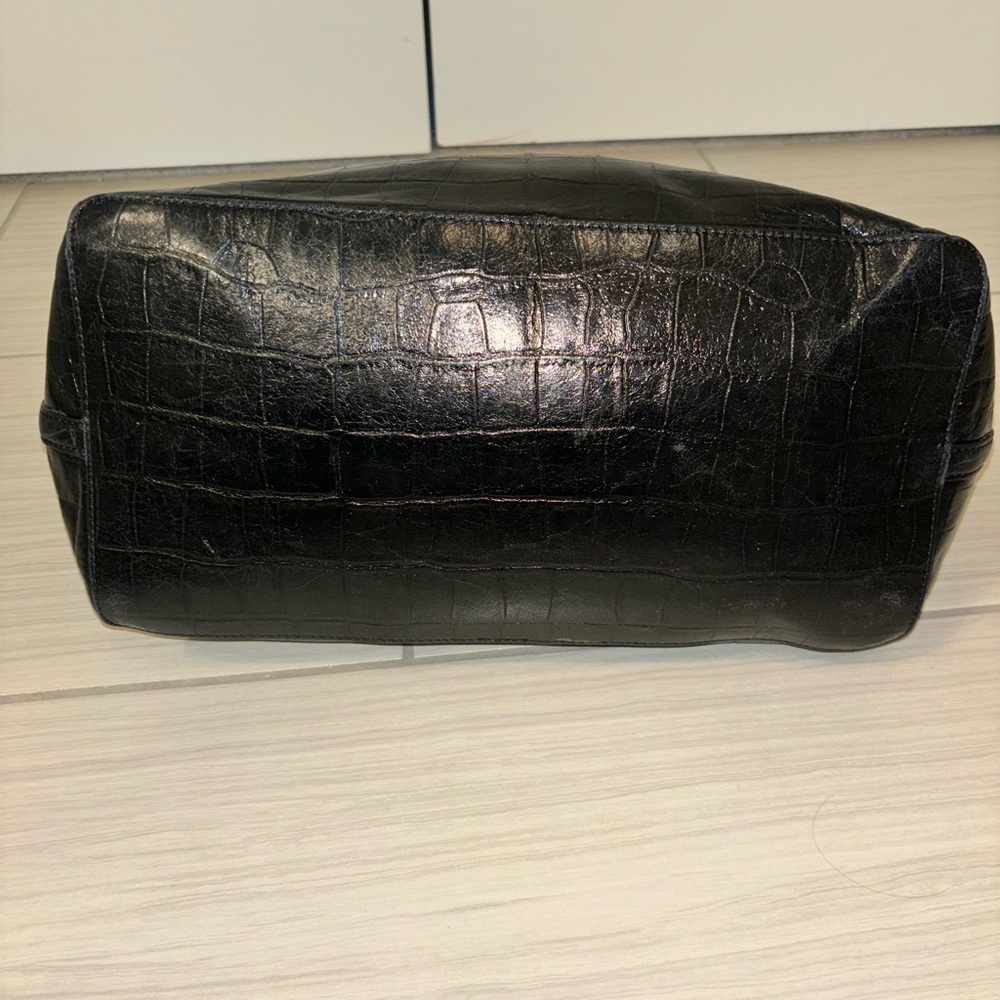 Antonio Melani Large Black Croc Tote with tons of pockets and storage - Picture 3 of 16